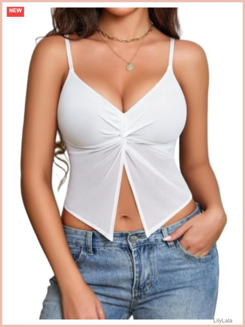 Sheer Mesh V Neck Twist Front Crop Tank Top Y2K Going Out Top